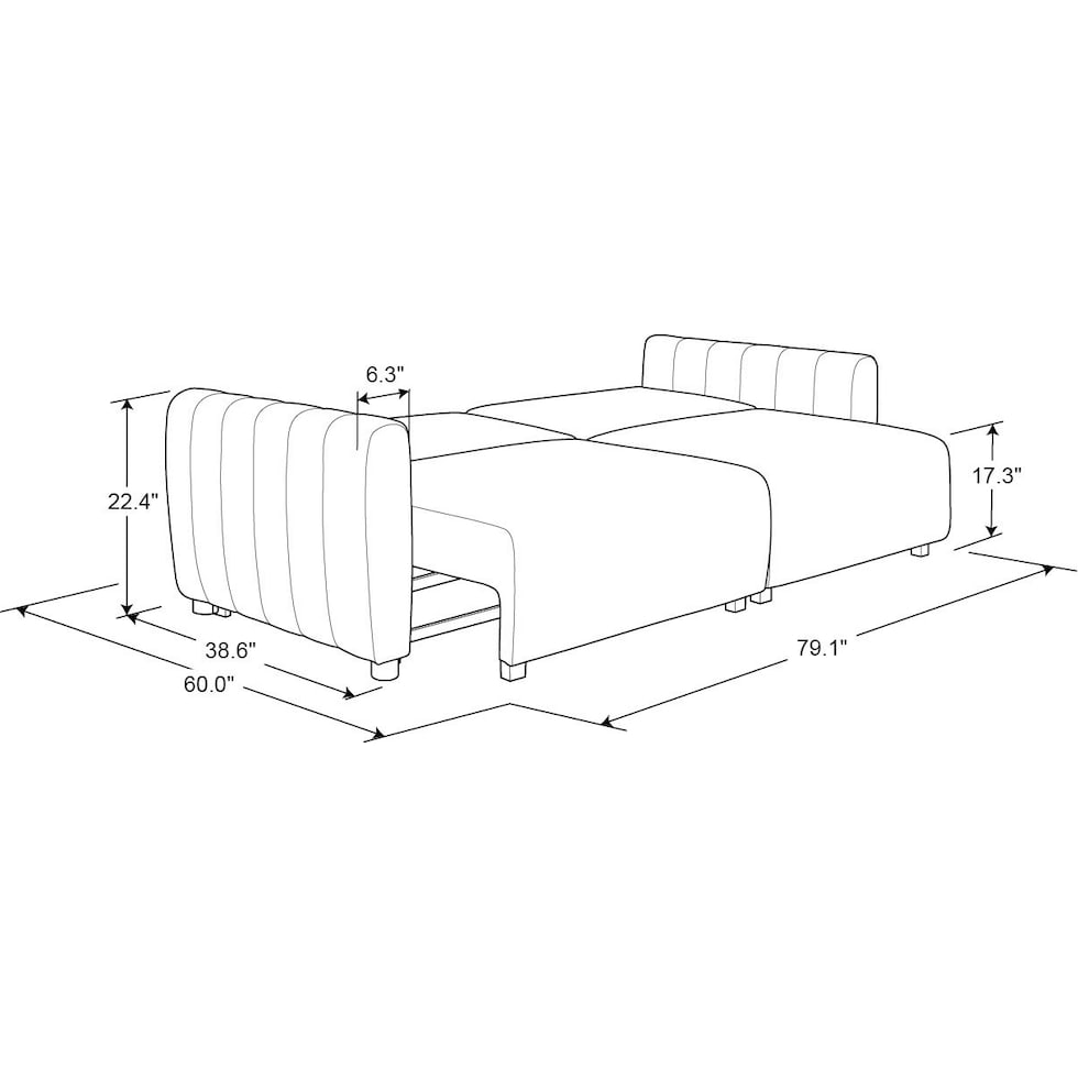 gemma gray sofa bed   