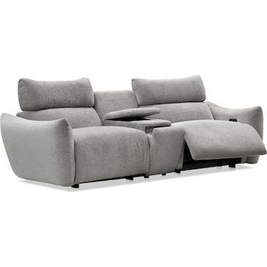 Genesis 3-Piece Dual-Power Reclining Sectional with 1 Console and Bluetooth® Speakers