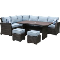geneva blue outdoor dinette   