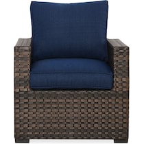 geneva brown navy outdoor chair   