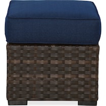 geneva brown navy outdoor ottoman   