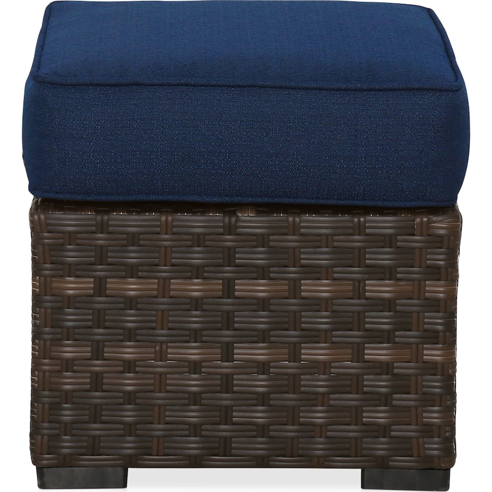 geneva brown navy outdoor ottoman   