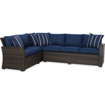 geneva brown navy outdoor sectional   