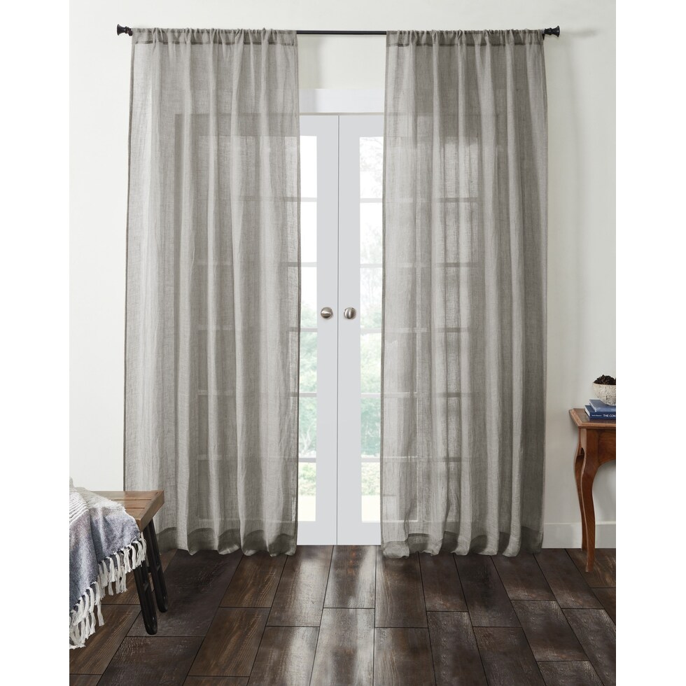genevieve curtain gray window panel   