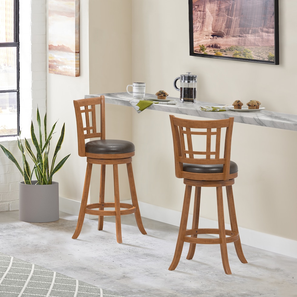 genoa dark brown bar stool   