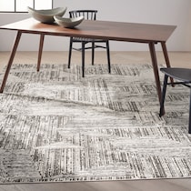 genova cream black area rug  x    