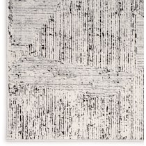 genova cream black area rug  x    