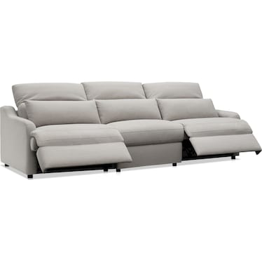 Gentry 3-Piece Dual-Power Reclining Sofa - Dove