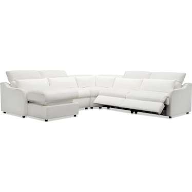Gentry 5-Piece Dual-Power Reclining Sectional with Adjustable Chaise