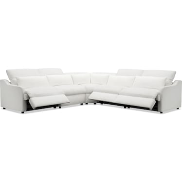 Gentry 5-Piece Dual-Power Reclining Sectional - Arctic