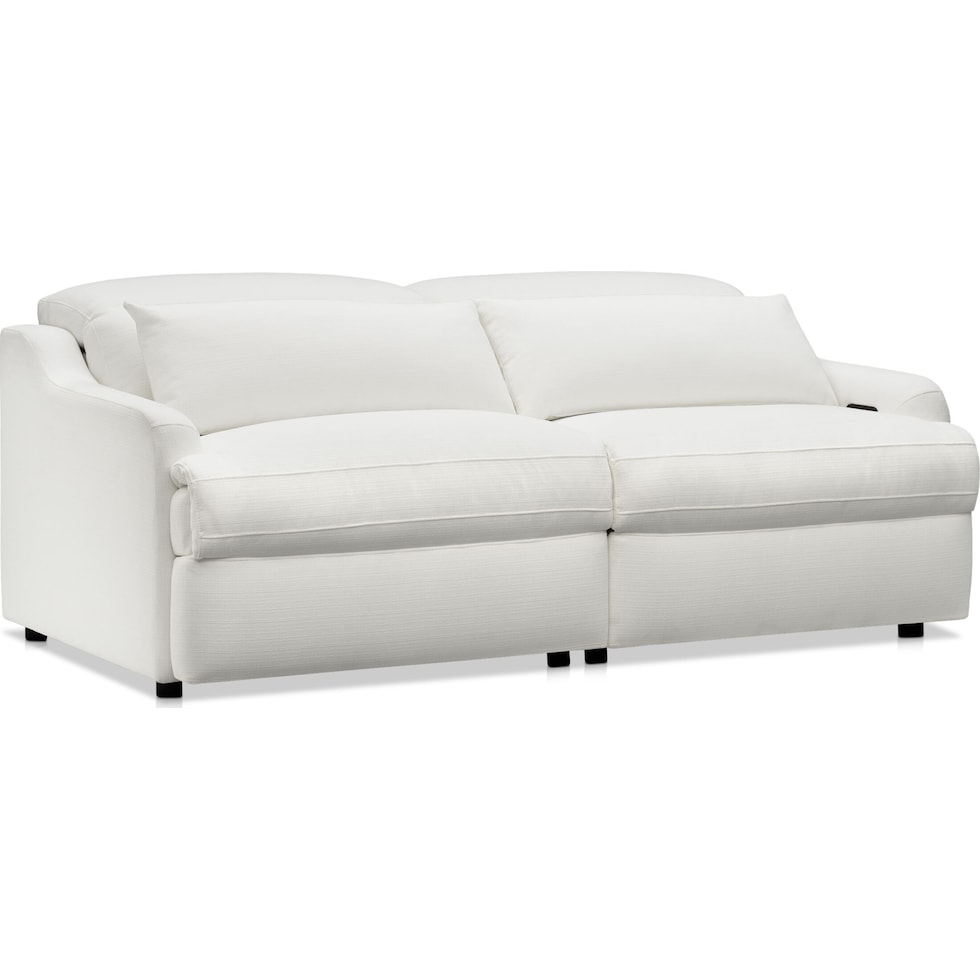 gentry white loveseat   
