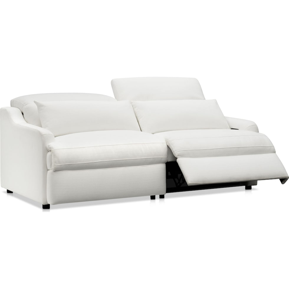 gentry white loveseat   