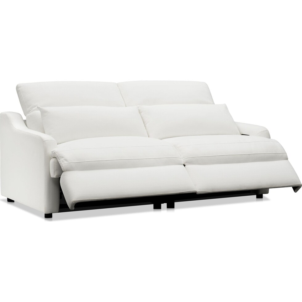 gentry white loveseat   