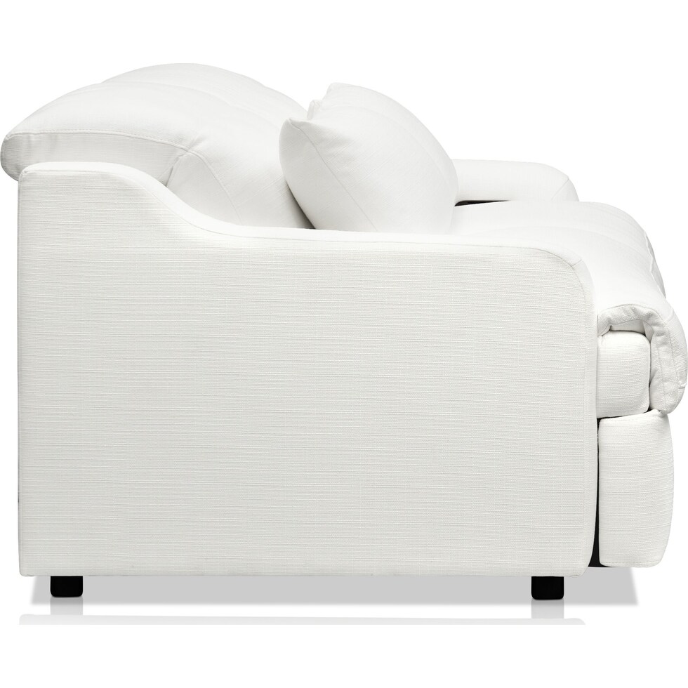 gentry white loveseat   