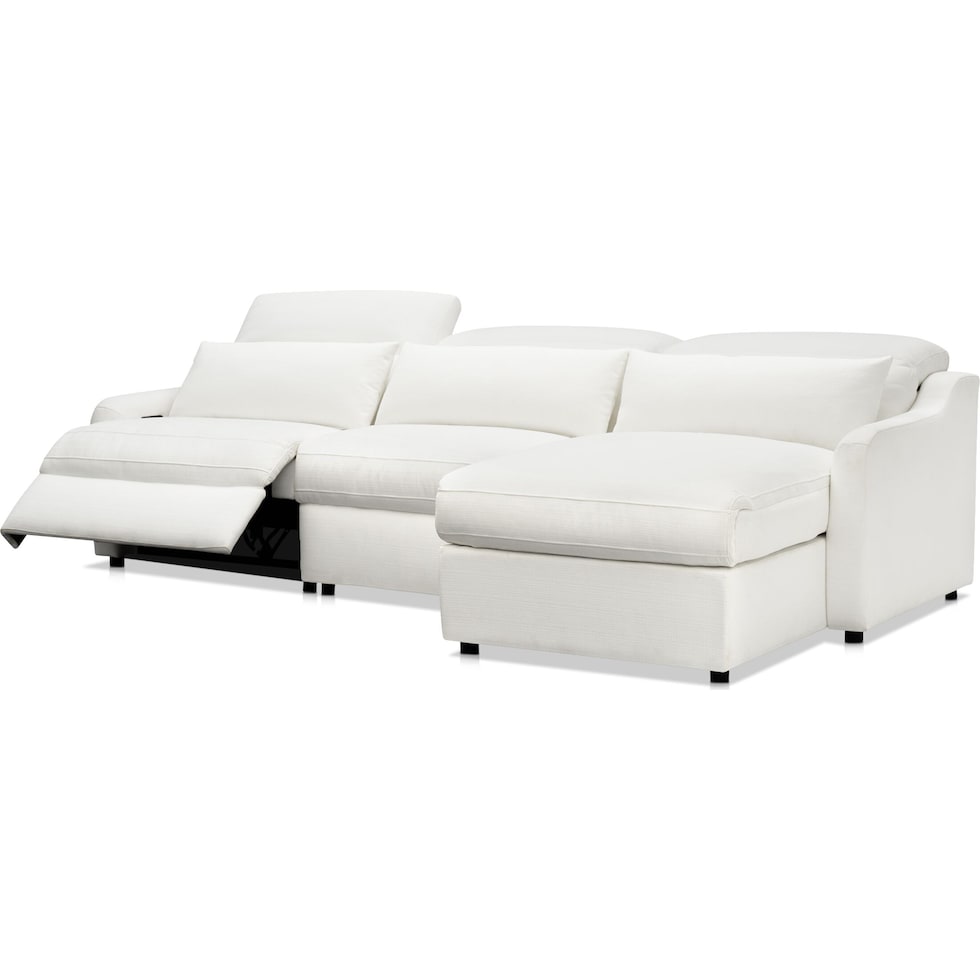 gentry white sectional   