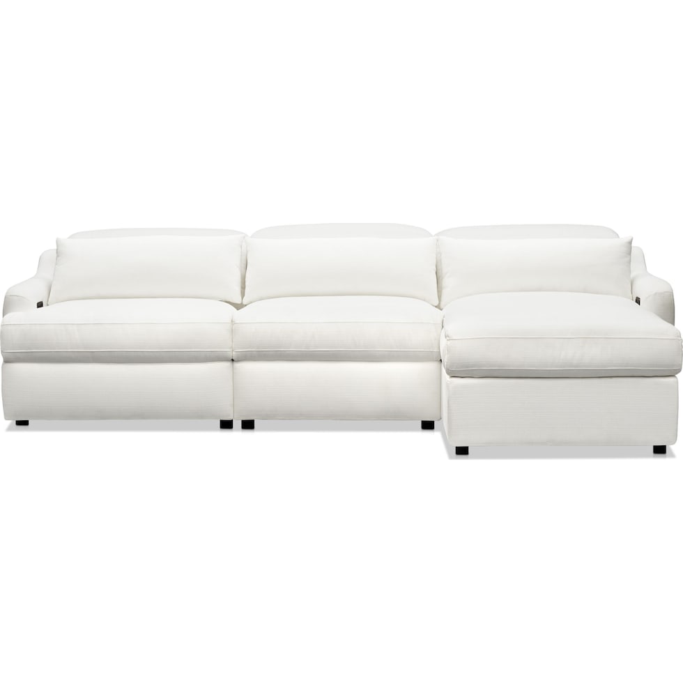 gentry white sectional   