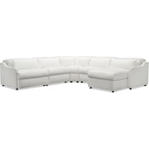 gentry white sectional   