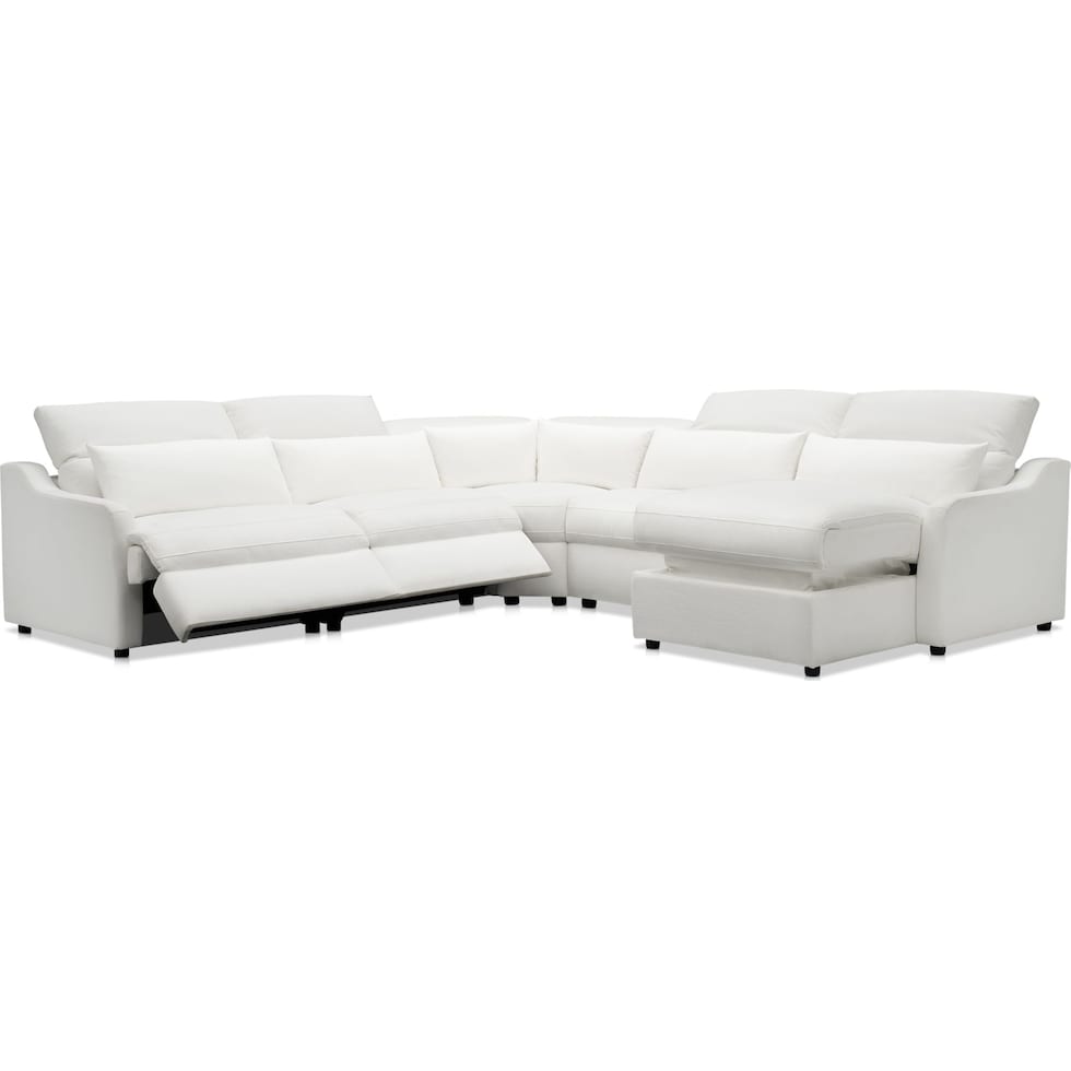 gentry white sectional   