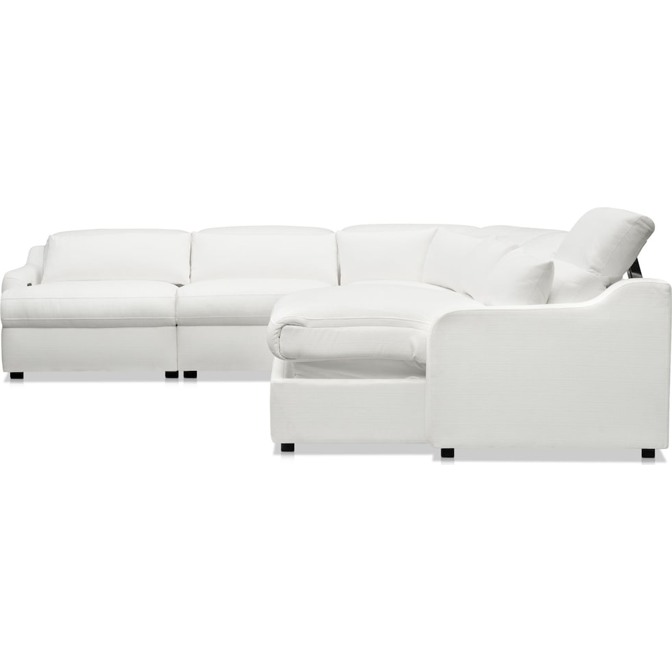 gentry white sectional   