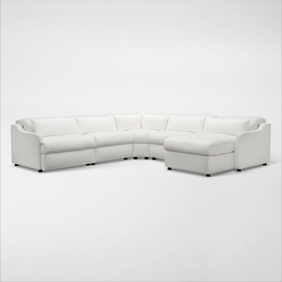 gentry white sectional   