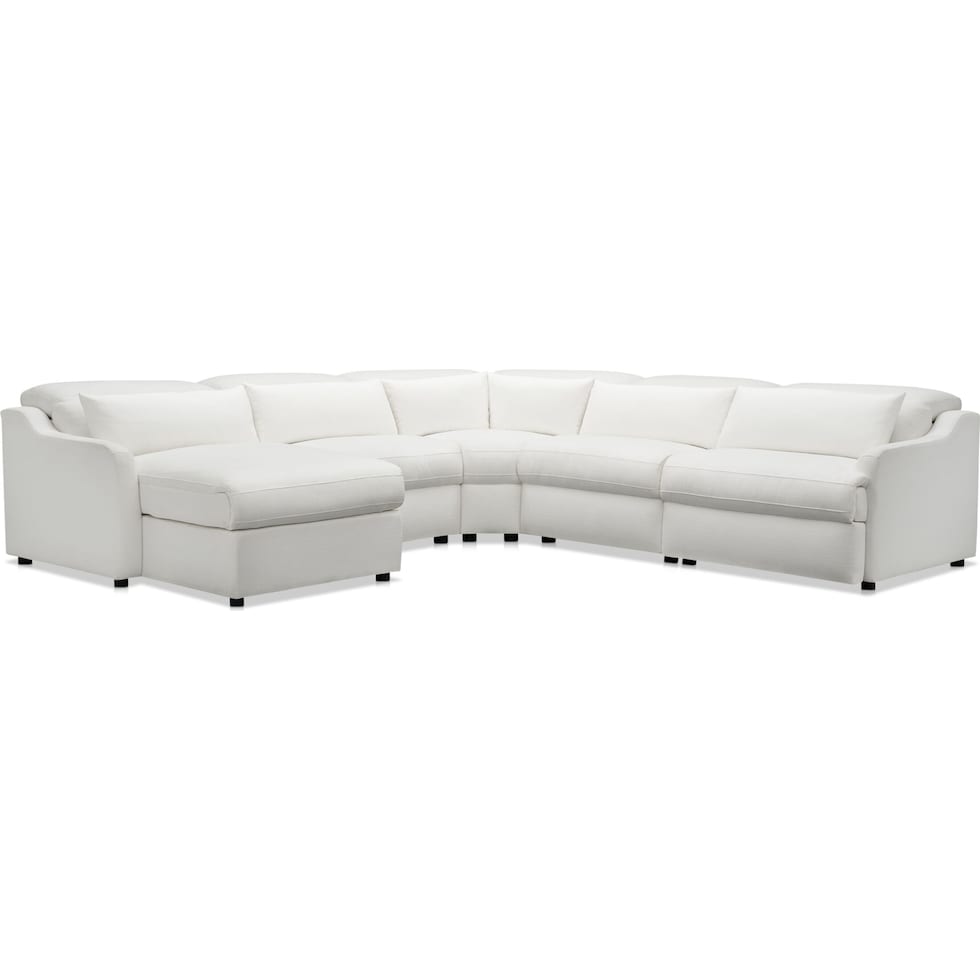 gentry white sectional   