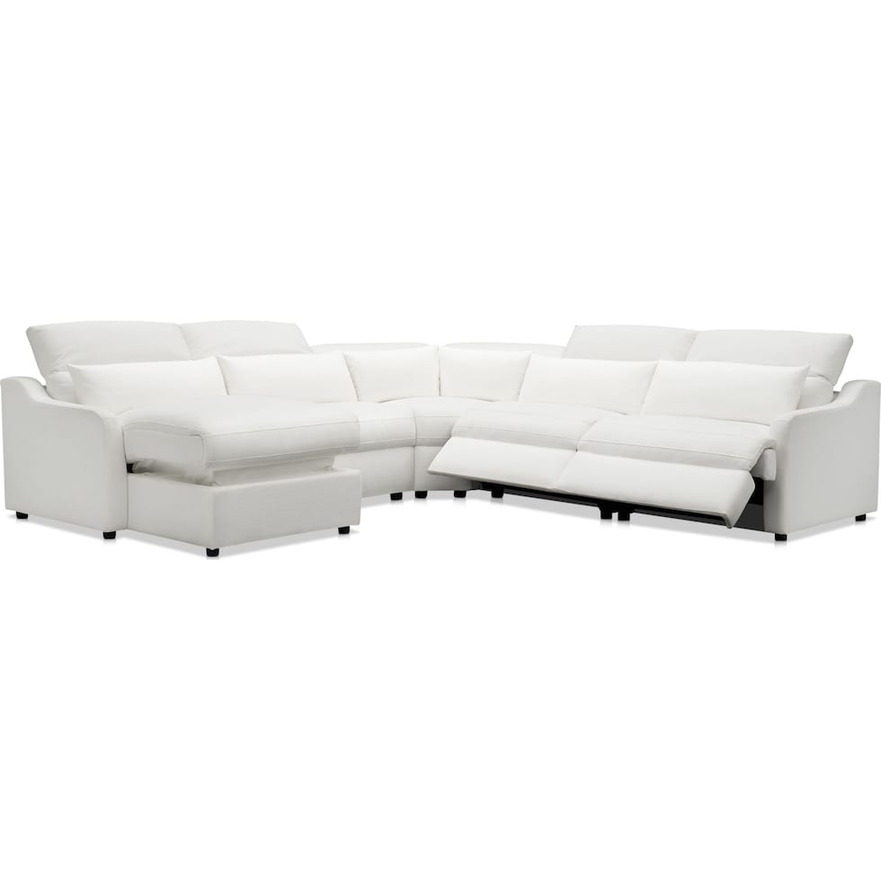 gentry white sectional   