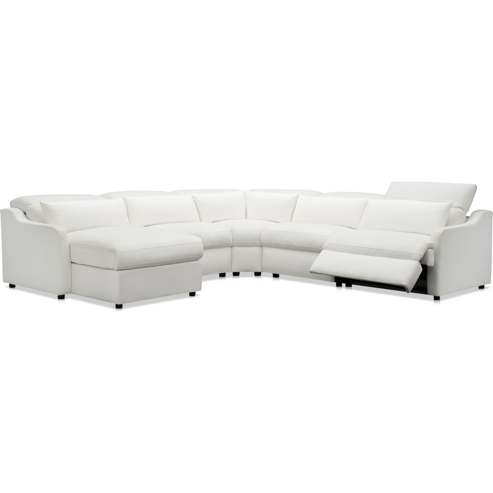 gentry white sectional   