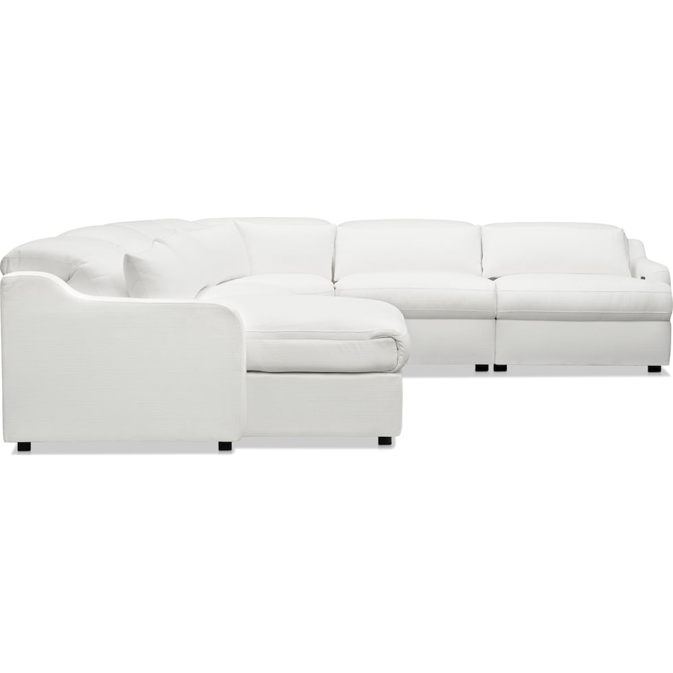 gentry white sectional   