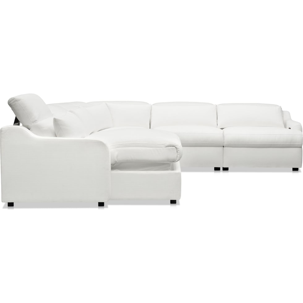 gentry white sectional   