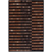 geo hide dark brown area rug  x    