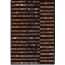 geo hide dark brown area rug  x    