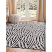 geo hide gray area rug  x    