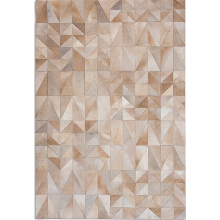Geo Hide 5' x 8' Area Rug - Tan
