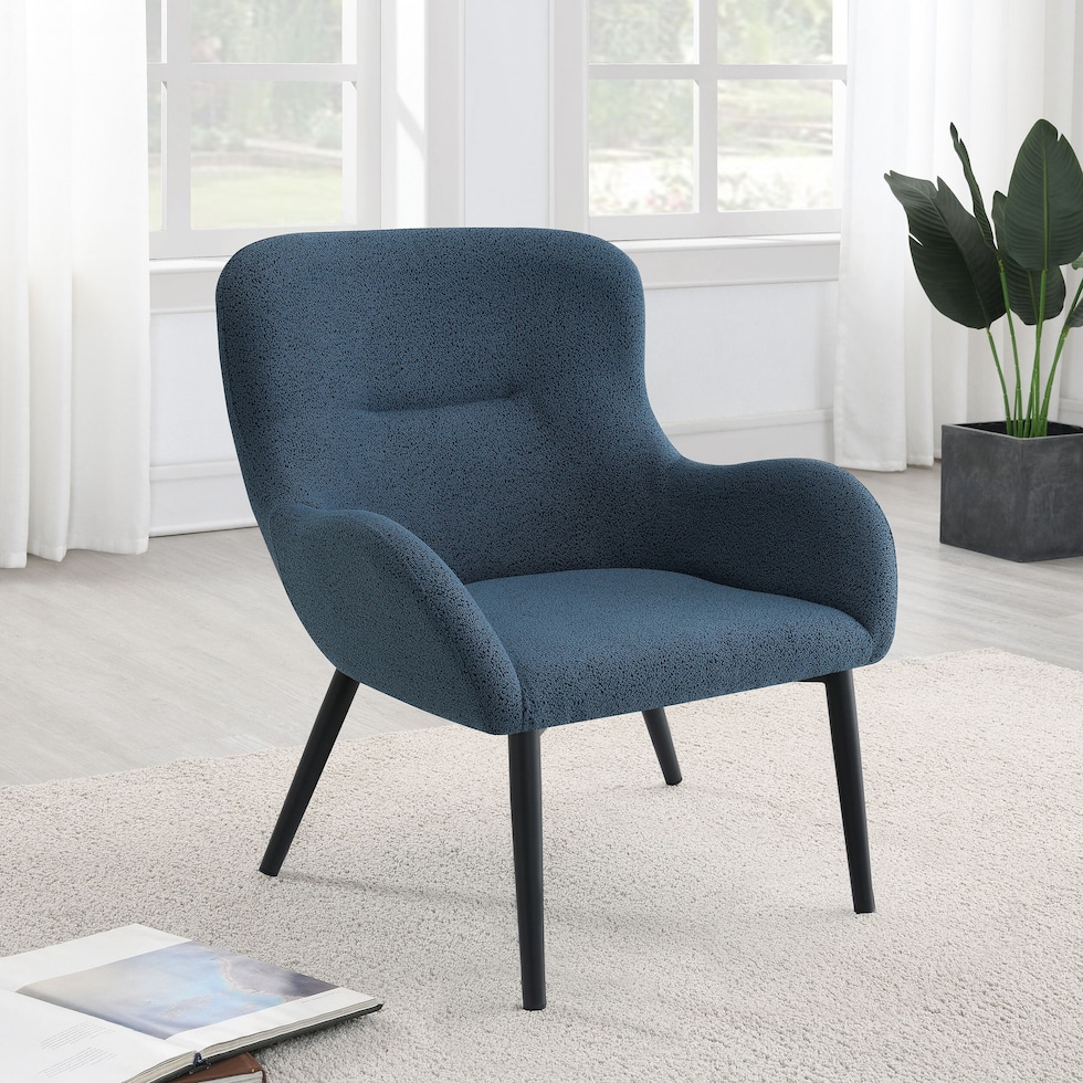 george blue accent chair   