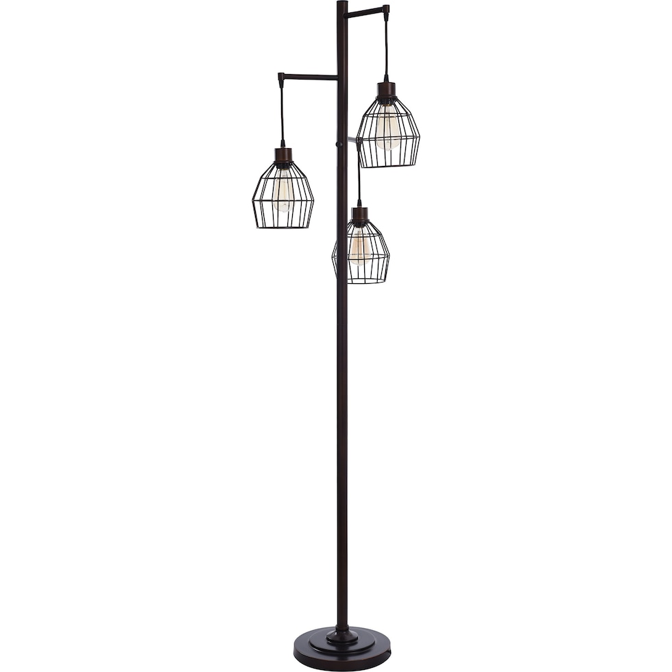 gerel dark brown floor lamp   