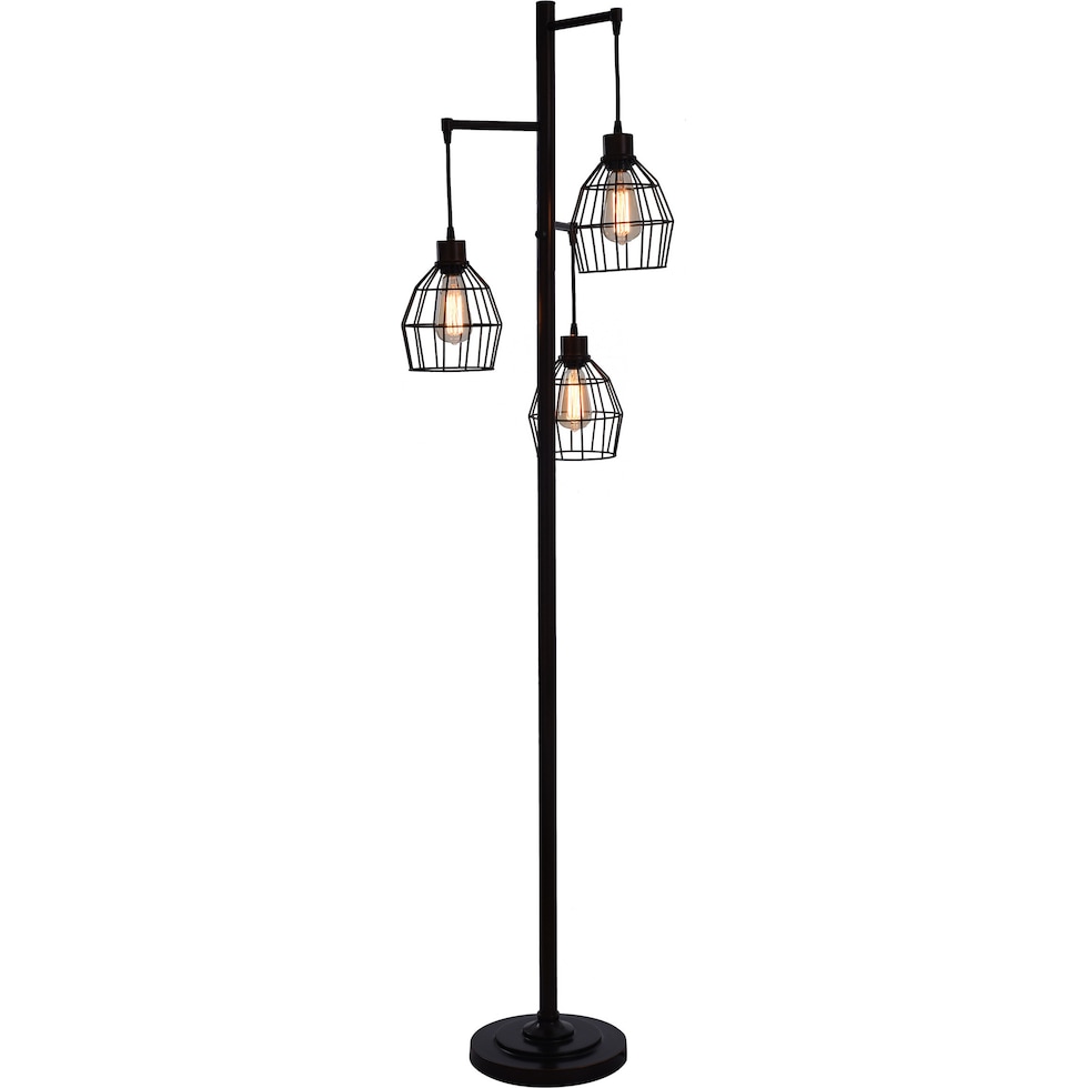 gerel dark brown floor lamp   