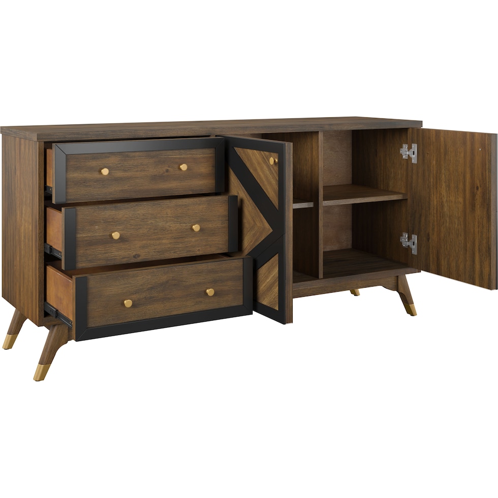 gertrude light brown console table   