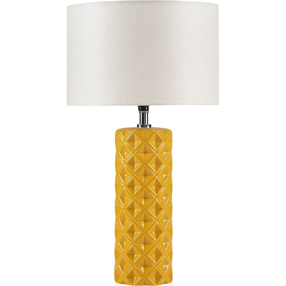 gibbsite yellow table lamp   