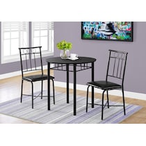 gideon black  pc dining set   