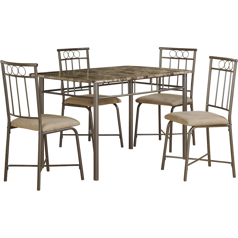 gideon light brown  pc dining room   