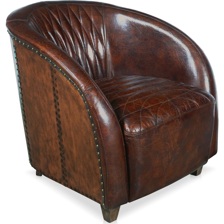 gilbert dark brown accent chair   