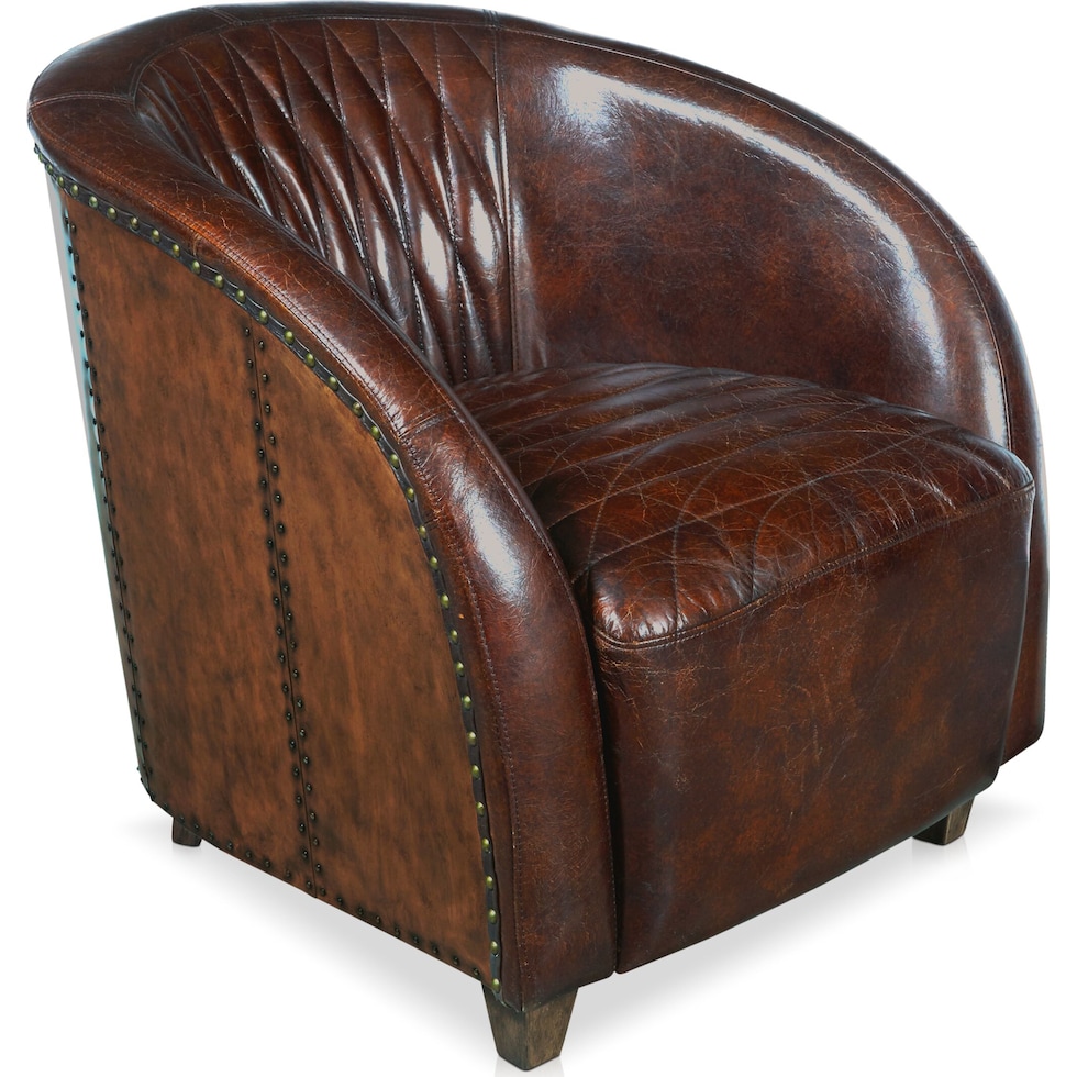 gilbert dark brown accent chair   