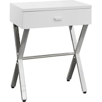 gillespie white end table   