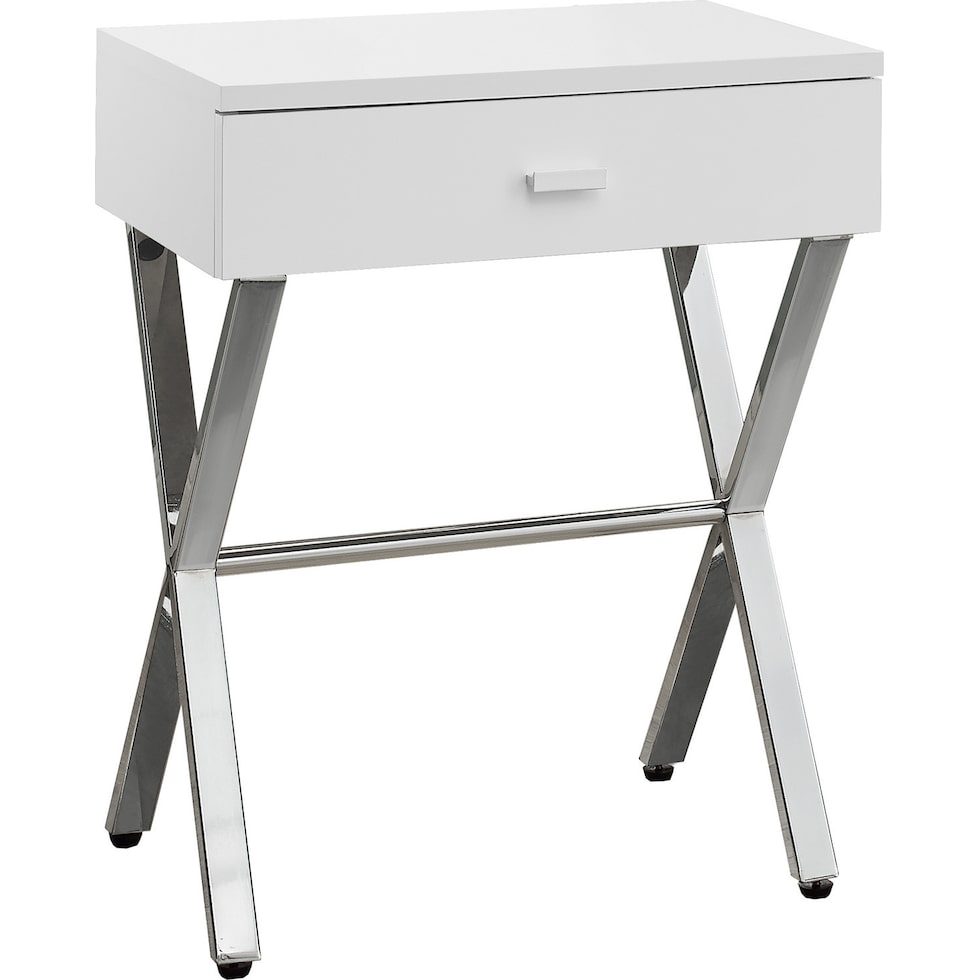 gillespie white end table   