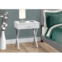 gillespie white end table   