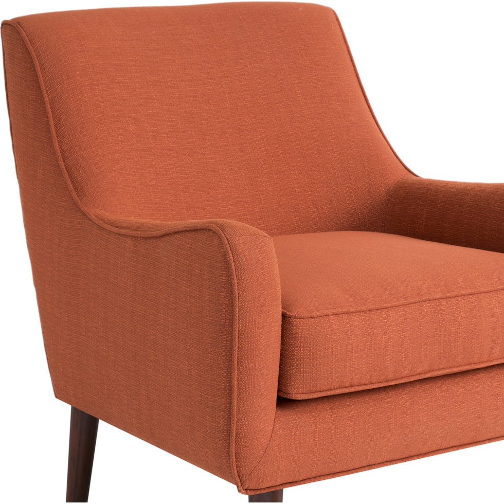 gillian orange accent chair   