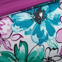 gilly purple full queen bedding set   