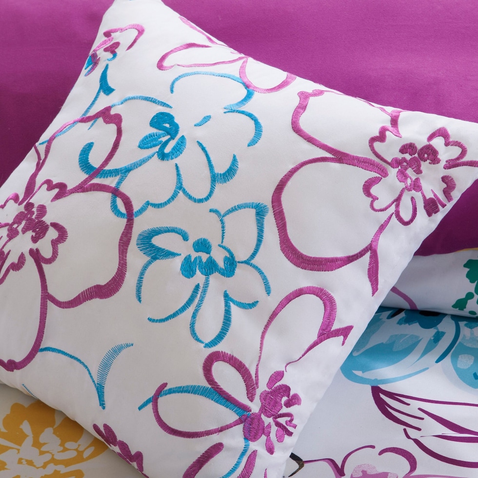 gilly purple twin bedding set   