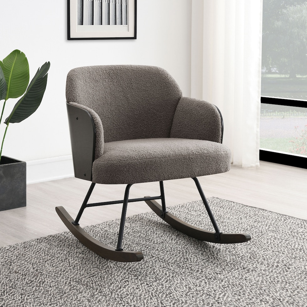 gilmore light brown rocking chair   