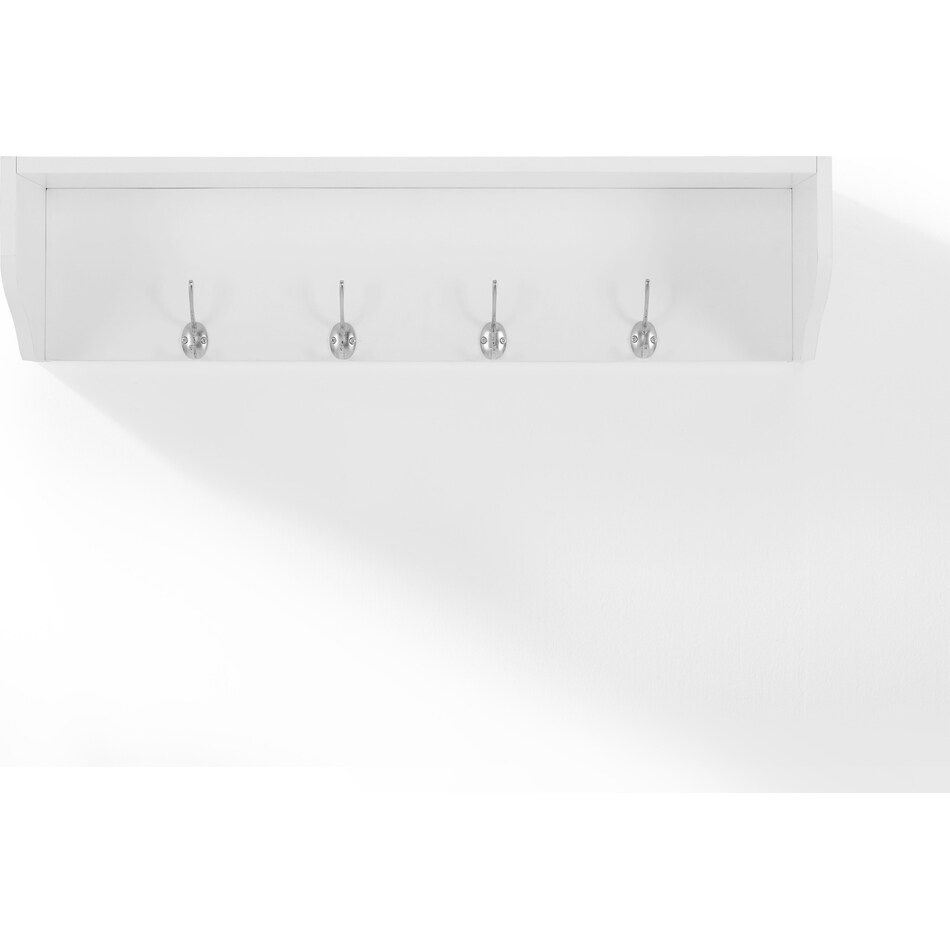 gilmore white entryway storage shelf   